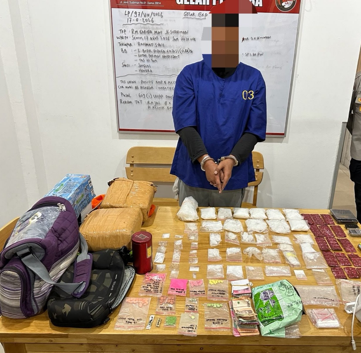 Polres Dumai Ungkap Dugaan Peredaran Narkotika Skala Besar