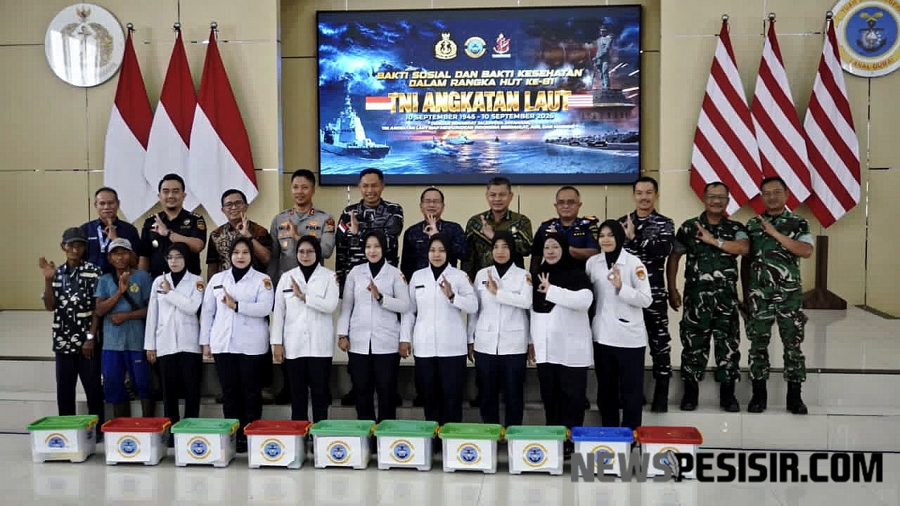 Pelindo Regional 1 Dumai Hadir dalam Bakti Sosial HUT TNI AL ke-81 di Lanal Dumai