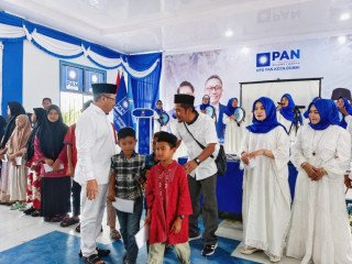 Gerak Cepat Bantu Rakyat, PAN Dumai Santuni Ratusan Anak Yatim dan Piatu