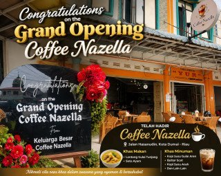 Ada Kopi Susu Gula Aren, Cafe Nazella Resmi Meramaikan Pilihan Kuliner di Dumai
