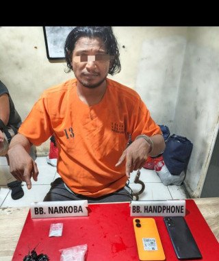 Satresnarkoba Polres Kampar Amankan Pria Diduga Pengedar Sabu 2,13 Gram