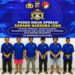 Sasar Tiga Jalan di Kelurahan Laksamana, Razia Gabungan Temukan Enam Orang Positif Narkotika